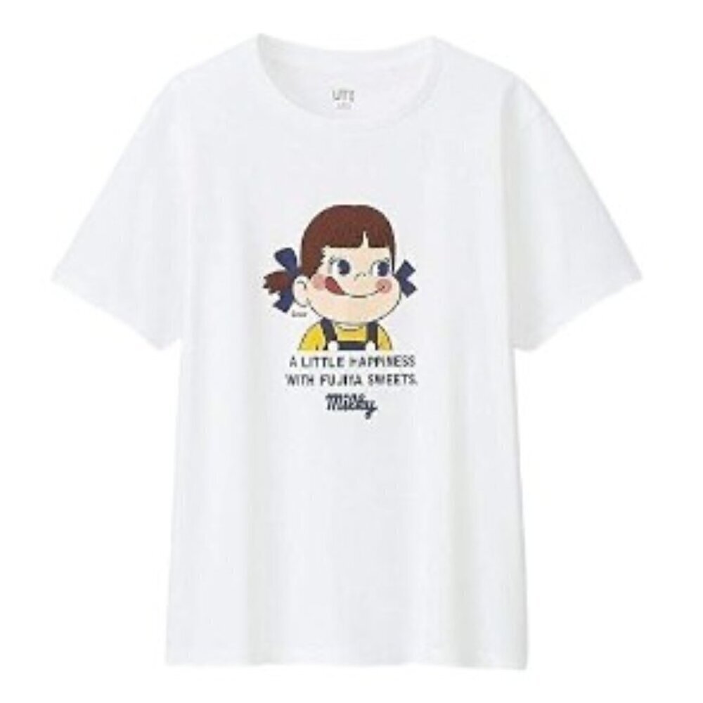 Uniqlo UT Fujiya Peko-Chan Short Sleeve T-Shirt Milky White